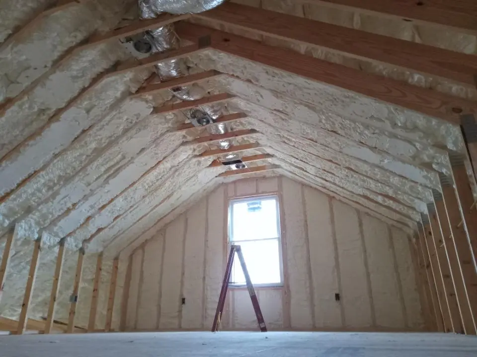 Spray foam roofing application for Crawl Space Insulation project in Manitowoc